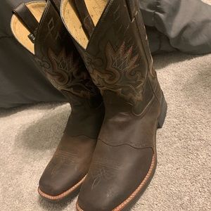 NICE Men’s double H boots, WORN ONCE, size 11